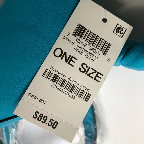 Alfani Small Twisted Handle Hobo Bag, Pool Blue, NWT - Picture 8 of 8